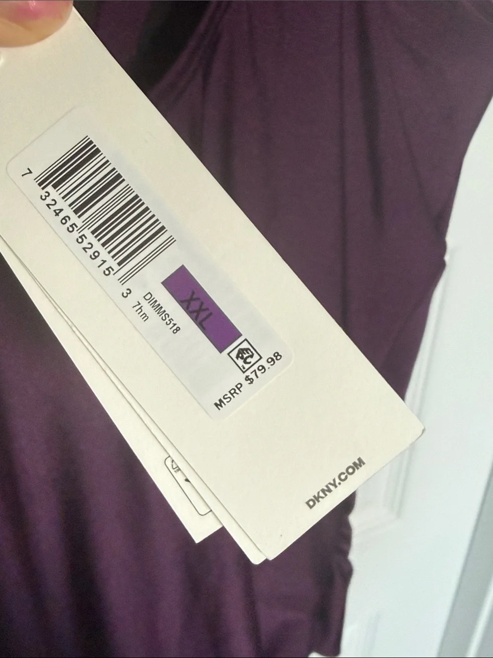 NWT DKNY Plum Twist-Front One-Piece Swimsuit Sz XXL - Picture 6 of 9